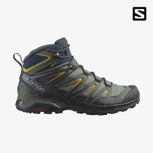 Botas Montaña Salomon X Ultra 3 Anchos Mid GTX Hombre Verde Oliva | MX INCR304